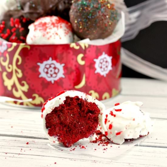 Red Velvet Brownie Bites - Recipe photo by Food Meanderings