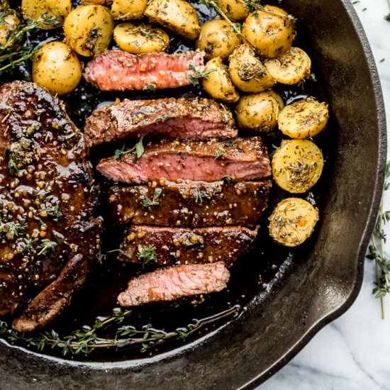 TOP SIRLOIN IN BOURBON SAUCE - Recipe photo by The Food Cafe