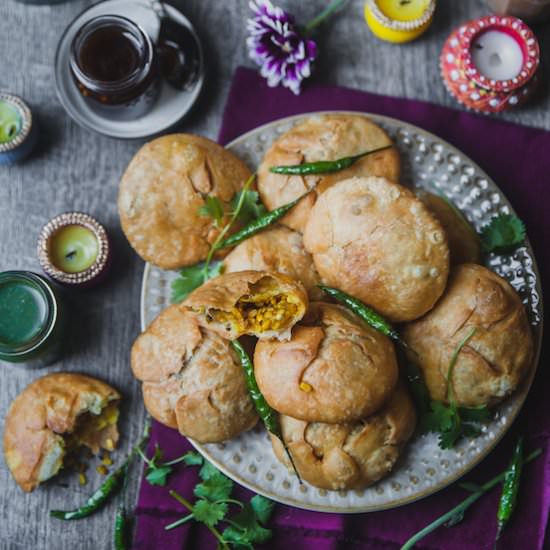 Moong Daal Khasta Kachori (Spiced M - Recipe photo by PlayfulCooking