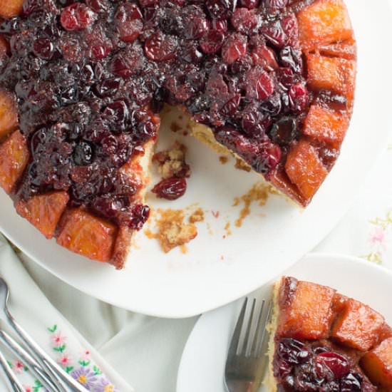 Cranberry Upside Down Cake - Recipe photo by Nibbleanddine