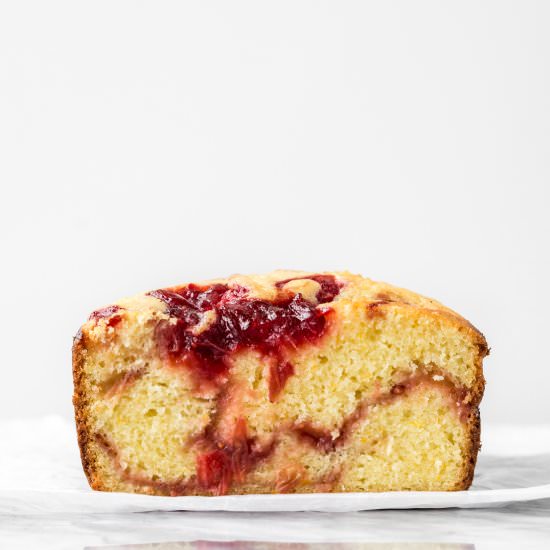 cranberry swirl pound cake - Recipe photo by withspice