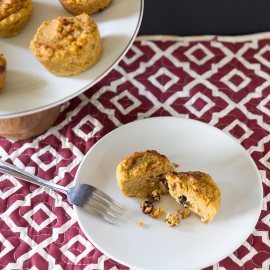 Cranberry Pumpkin Muffins - Recipe photo by littlebitrecipes
