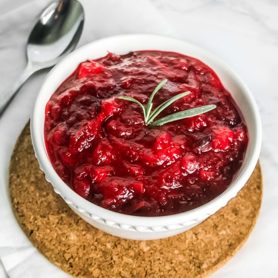 Orange and apple cranberry sauce - Recipe photo by KitchenCartographer