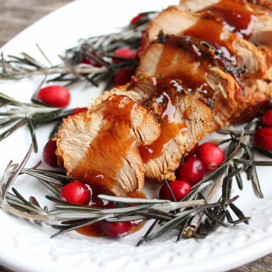 Turkey Breast with Apple Glaze - Recipe photo by thespeedyspatula
