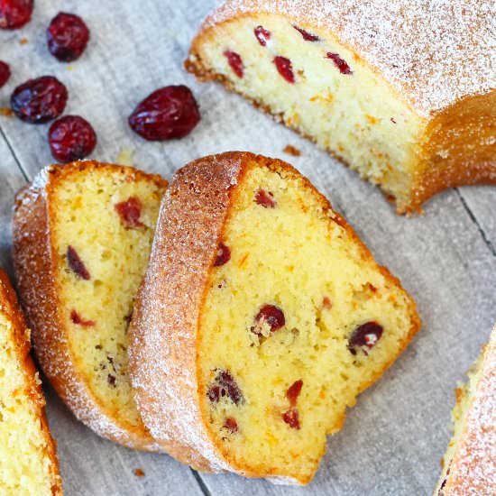Cranberry Clementine Pound Cake - Recipe photo by El Mundo Eats
