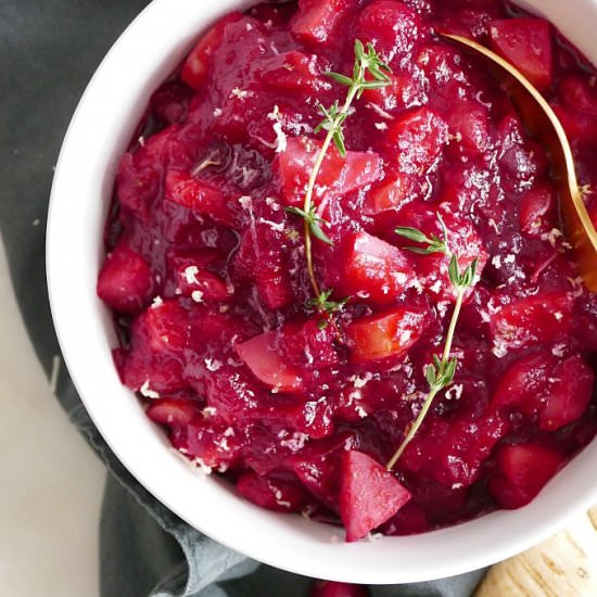 Homemade Parsnip Cranberry Sauce - Recipe photo by its_a_vegworld_afterall