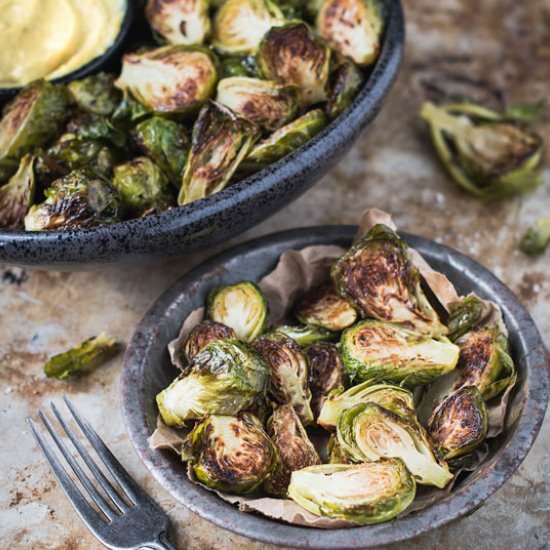 Roasted Brussels Sprouts with Aioli - Recipe photo by crazyinspiredlife