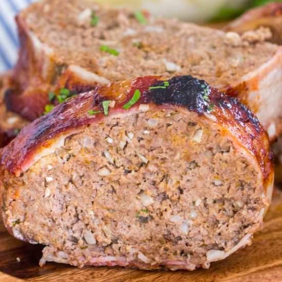 Best Bacon Wrapped Meatloaf - Recipe photo by peasandpeonies
