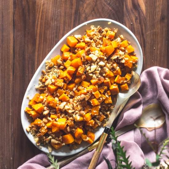 Sage Bread Crumbs Butternut Squash - Recipe photo by OliveandArtisan