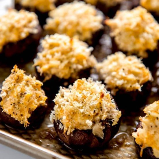 Crab Stuffed Mushrooms - Recipe photo by garnishedplate