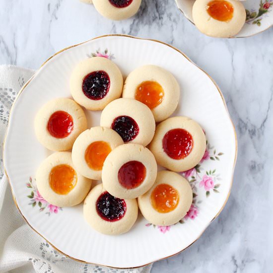 Eggless thumbprint cookies - Recipe photo by Aromatic Essence