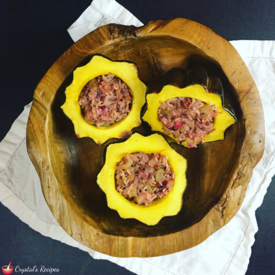 Wild Rice Stuffed Acorn Squash - Recipe photo by crystalsrecipes
