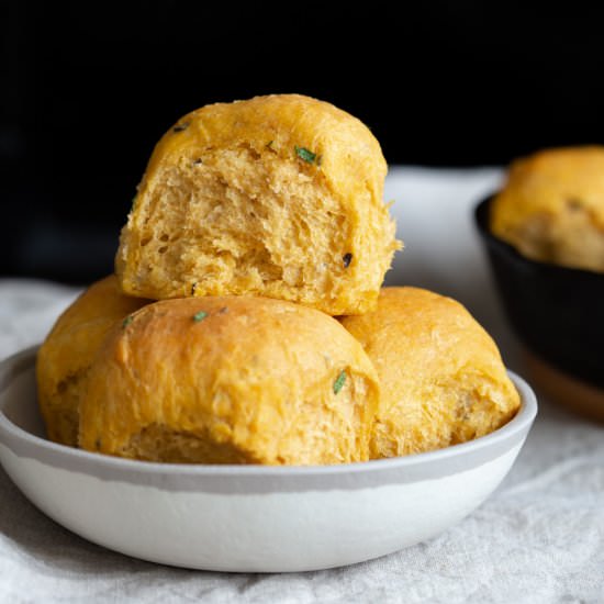 Vegan Sweet Potato Rolls - Recipe photo by richa
