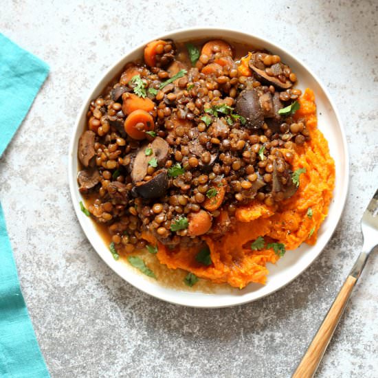 Instant Pot Lentil Mushroom Stew - Recipe photo by richa