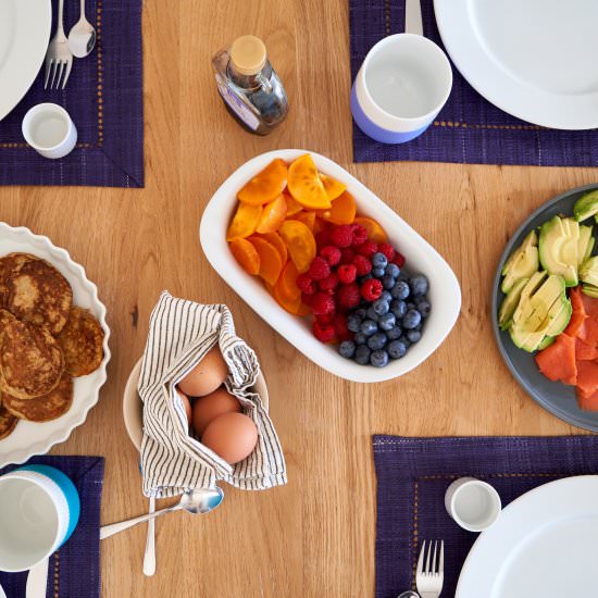 Brunch for 4 & Banana Oat Pancakes - Recipe photo by In Carinas Kitchen