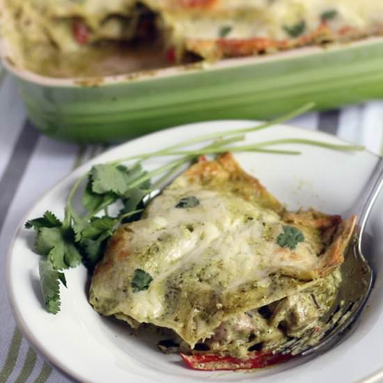 Mexican Chicken Lasagna - Recipe photo by CookingandCussing