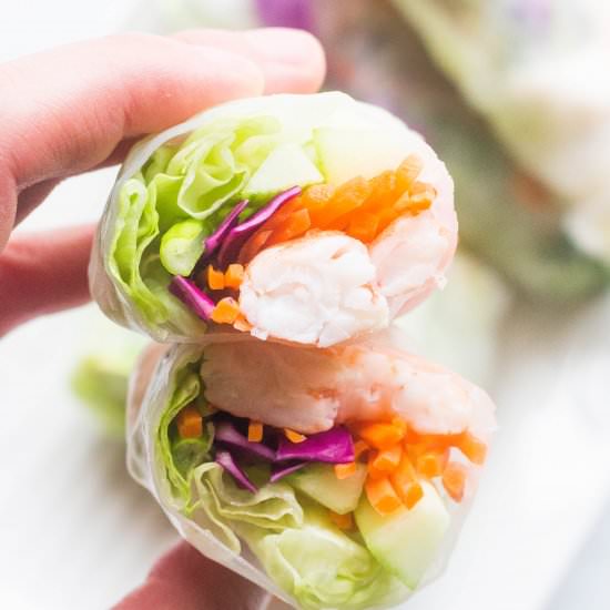 Fresh Shrimp Spring Rolls - Recipe photo by Kathryns.kitchen.blog