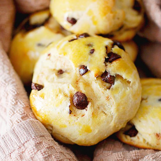 Chocolate chip brioche - Recipe photo by evabakes
