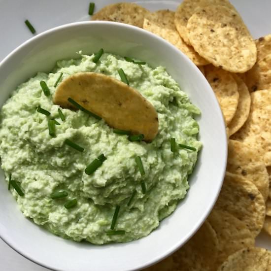 Edamame Bean & Gorgonzola Dip - Recipe photo by TalkingMeals