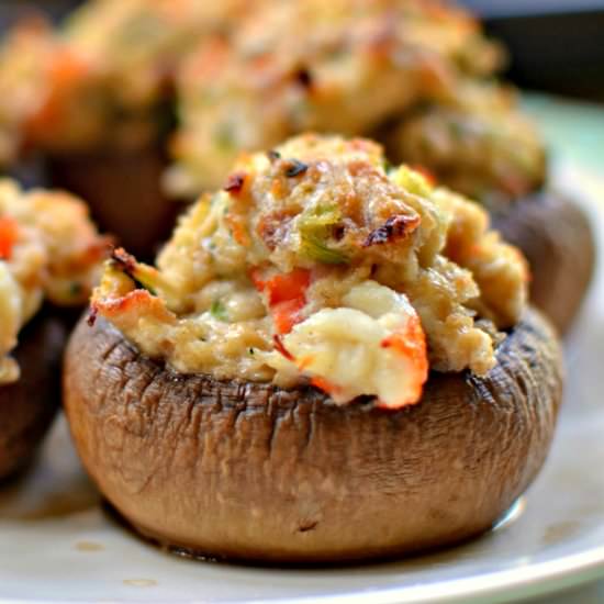 Creamy Crab Stuffed Mushrooms - Recipe photo by Small Town Woman