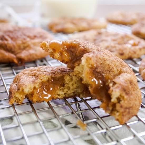 Caramel Snickerdoodle Cookies - Recipe photo by More Than You Can Chew