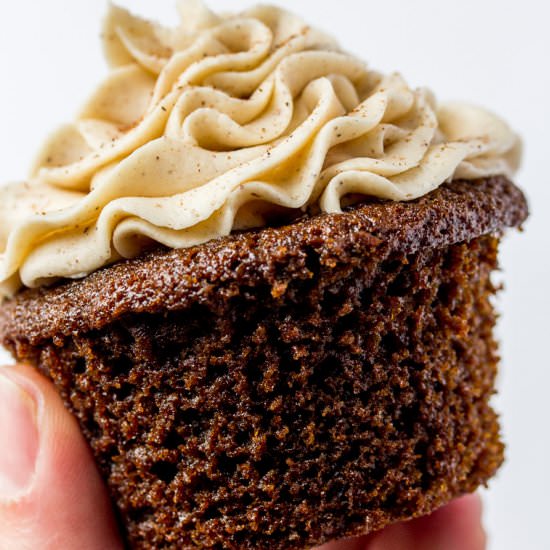 Gingerbread Cupcakes - Recipe photo by Delicious Little Bites