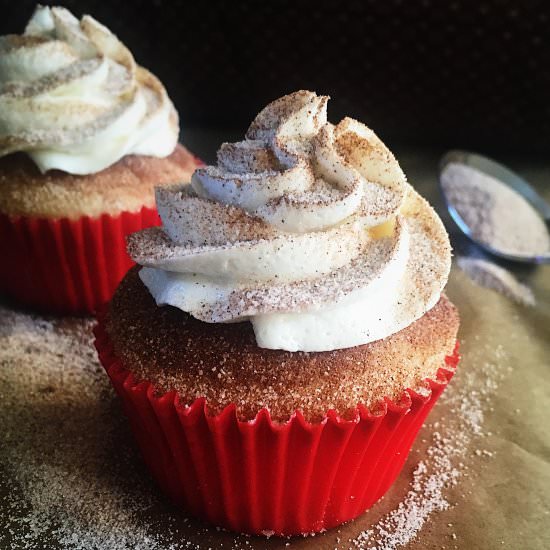 Churro Cupcakes - Recipe photo by The Home Cookbook