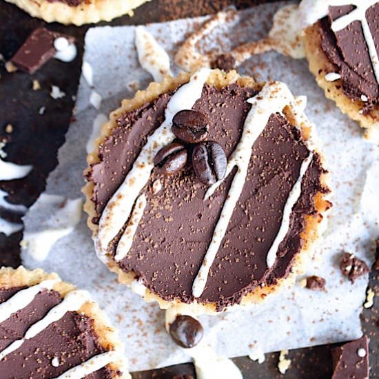 Dark Choc Espresso Ganache Tarts - Recipe photo by BetterwithCake