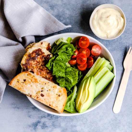 Chicken Schnitzel Sandwich Bowl - Recipe photo by You Totally Got This