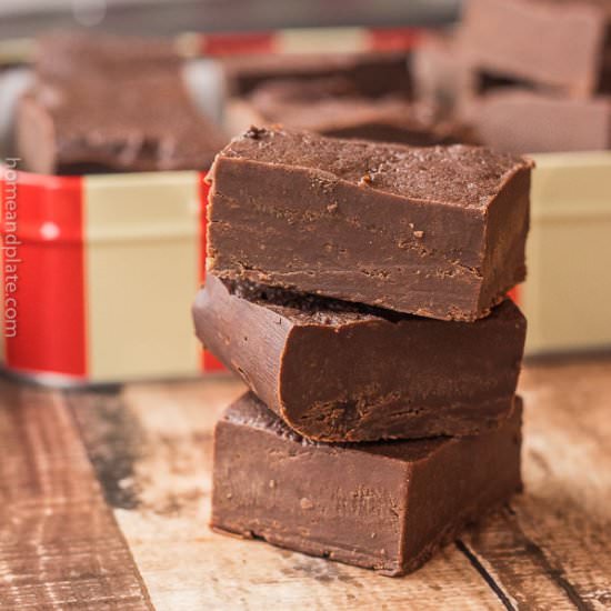 Chocolate Peanut Butter Fudge - Recipe photo by homeandplate