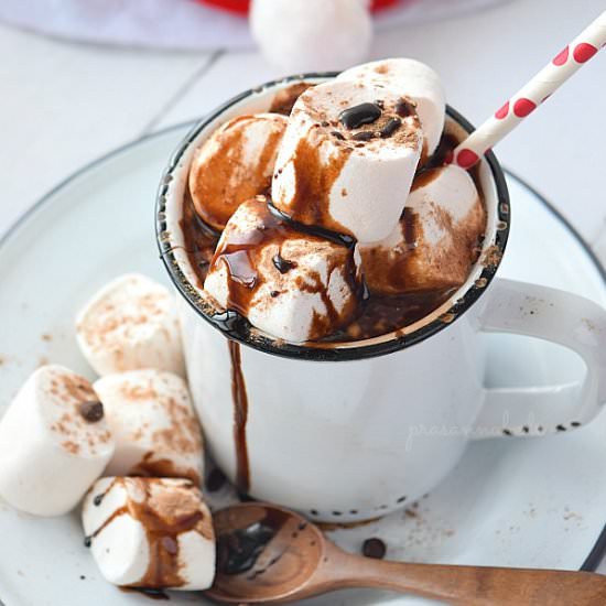 Thick Double Hot Chocolate - Recipe photo by Savory Bites