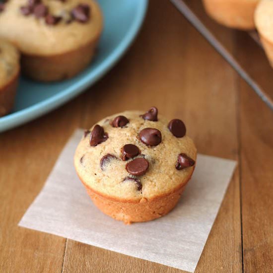 Mini Chocolate Chip Muffins - Recipe photo by Delightful Adventures