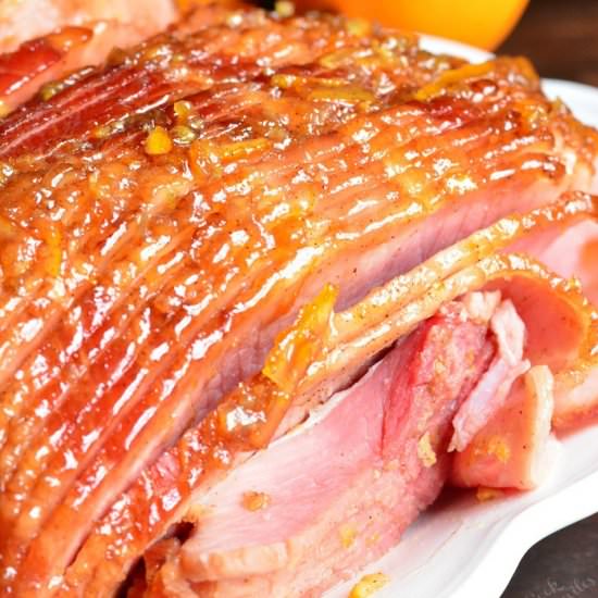 Baked Ham with Orange Honey Glaze - Recipe photo by WillCookForSmiles