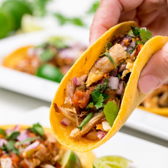 Carnitas-style turkey tacos - Recipe photo by thanksgiving