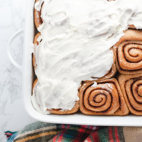 Easy Vegan Cinnamon Rolls - Recipe photo by cozypeachkitchen