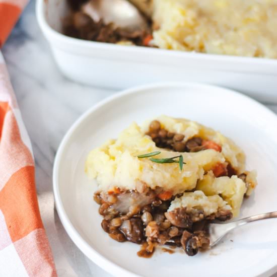 Mushroom and Lentil Casserole - Recipe photo by cozypeachkitchen