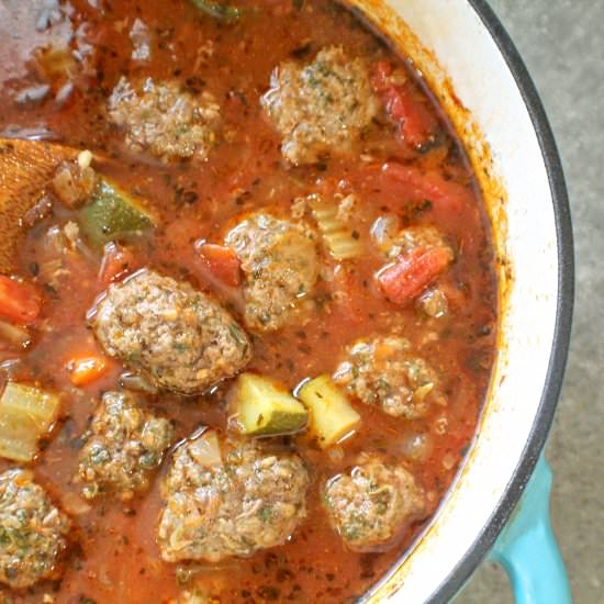 Keto & Paleo Meatball Soup - Recipe photo by Cassidys Craveable Creations