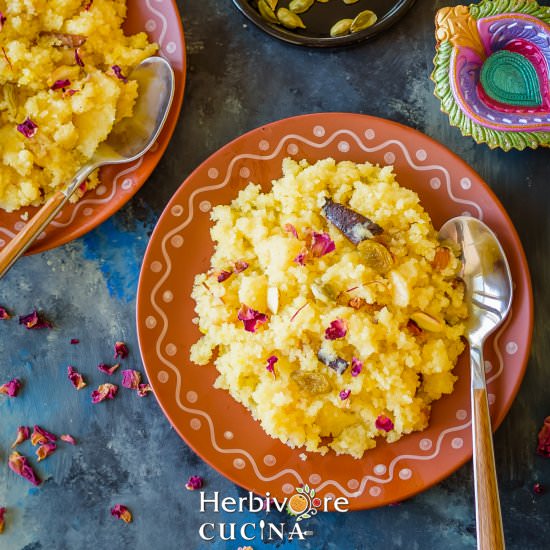 Rava Sheera - Recipe photo by Herbivore Cucina