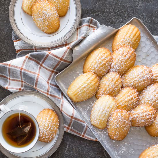 Lemon Vanilla Madeleines - Recipe photo by lovelylittlekitchen
