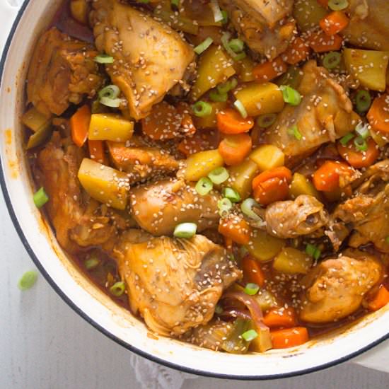 Spicy Korean Chicken Stew - Recipe photo by adinutza