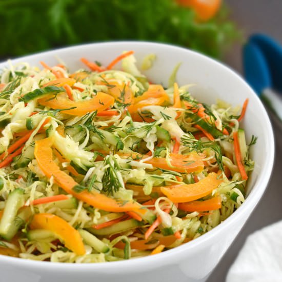 Cabbage Carrot Pepper Salad - Recipe photo by olgainthekitchen