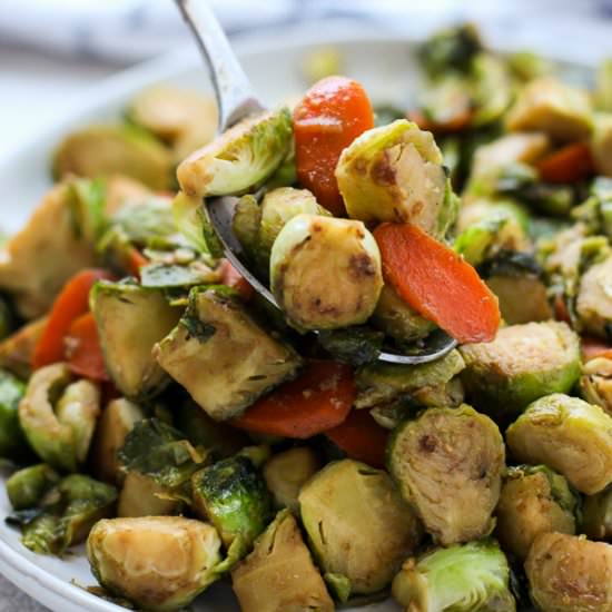 Sautéed Garlic Brussels Sprouts - Recipe photo by Joyous Apron