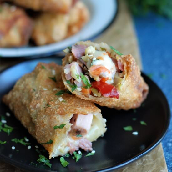 Muffuletta Egg Rolls - Recipe photo by fleurdelectable