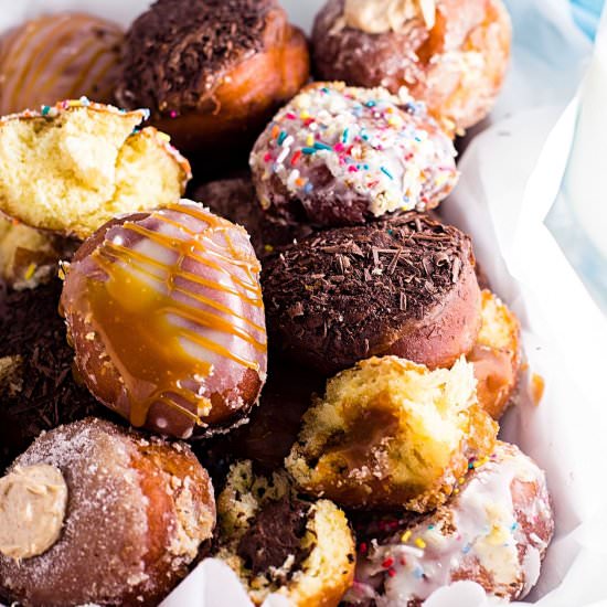 Fried Chocolate and Caramel Donuts - Recipe photo by trufflesandtrends