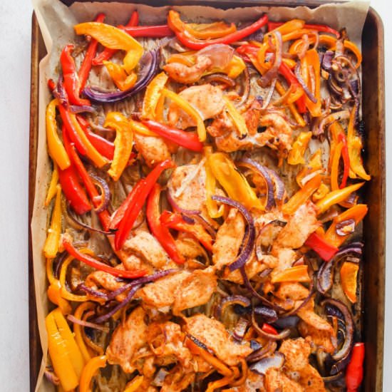 Sheet Pan Chicken Fajitas - Recipe photo by TheSassyRD