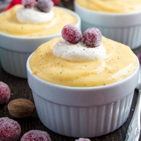 Homemade Eggnog Pudding - Recipe photo by QueensleeAppetit