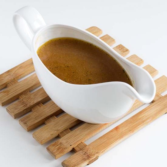 The best vegan gravy - Recipe photo by Mandy Sneaky Veg