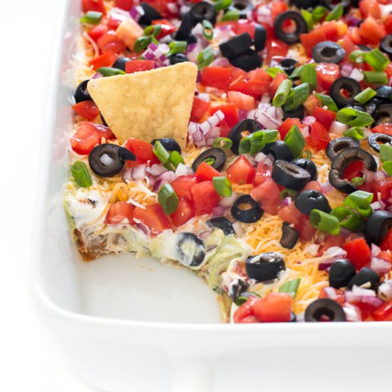 Easy 7 Layer Dip - Recipe photo by ChefSavvy