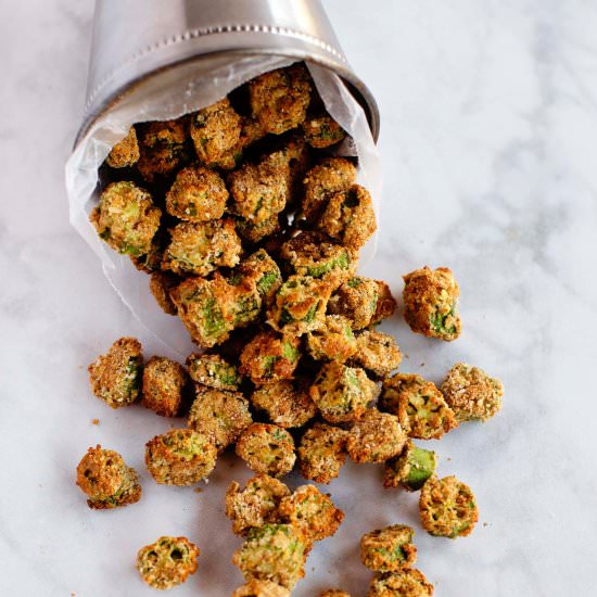 Air Fried Okra - Recipe photo by abeautifulmessblog