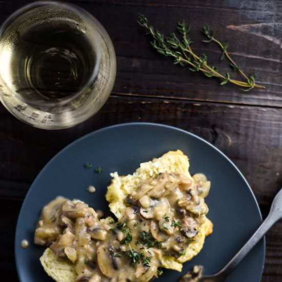 Vegan Biscuits and Gravy - Recipe photo by plantandvine